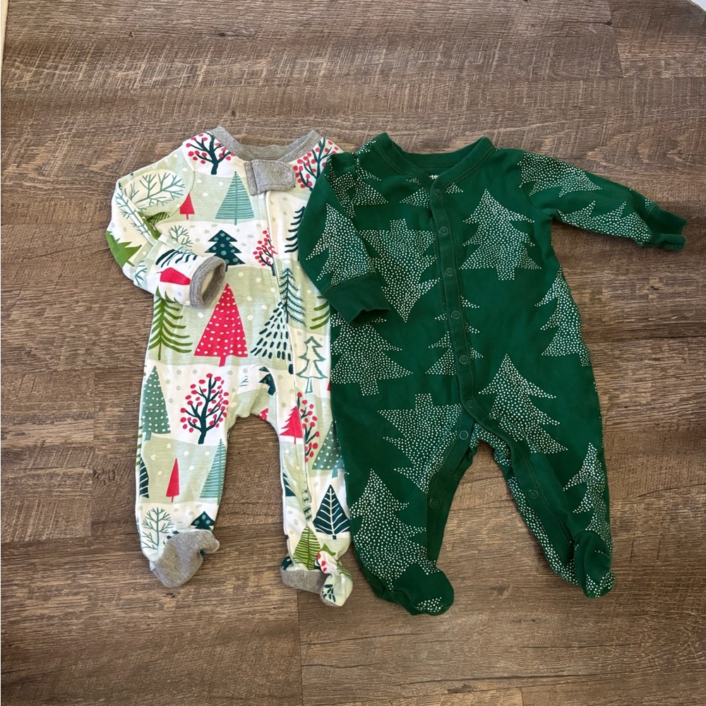 Holiday Footie Pajama Bundle Carter's The Honest Company Size NB 0-3M
